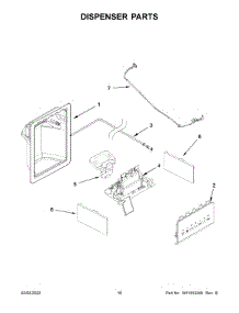 Dispenser Parts parts for Whirlpool Refrigerator WRS315SDHM08 from AppliancePartsPros.com