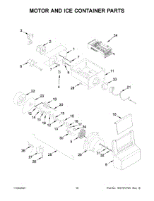 Motor And Ice Container Parts parts for Whirlpool Side-By-Side Refrigerator WRS315SDHM0A from AppliancePartsPros.com