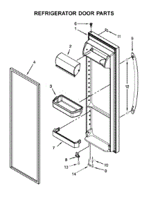 Refrigerator Door Parts parts for Whirlpool Side-By-Side Refrigerator WRS315SDHT00 from AppliancePartsPros.com