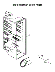 Refrigerator Liner Parts parts for Whirlpool Side-By-Side Refrigerator WRS315SDHT04 from AppliancePartsPros.com