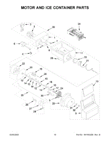 Motor And Ice Container Parts parts for Whirlpool Refrigerator WRS315SDHT08 from AppliancePartsPros.com