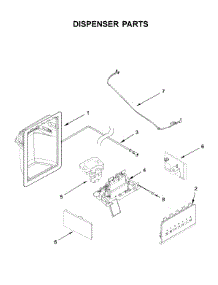 Dispenser Parts parts for Whirlpool Side-By-Side Refrigerator WRS315SDHW01 from AppliancePartsPros.com