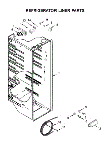 Refrigerator Liner Parts parts for Whirlpool Side-By-Side Refrigerator WRS315SDHW02 from AppliancePartsPros.com
