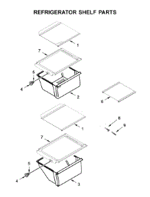Refrigerator Shelf Parts parts for Whirlpool Side-By-Side Refrigerator WRS315SDHW02 from AppliancePartsPros.com
