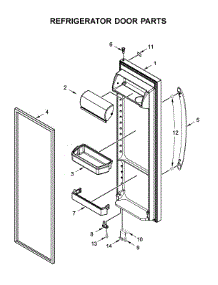 Refrigerator Door Parts parts for Whirlpool Side-By-Side Refrigerator WRS315SDHW02 from AppliancePartsPros.com