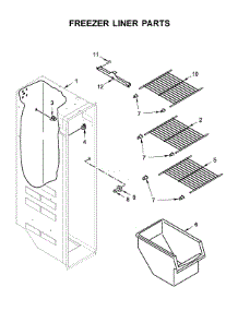 Freezer Liner Parts parts for Whirlpool Side-By-Side Refrigerator WRS315SDHW04 from AppliancePartsPros.com