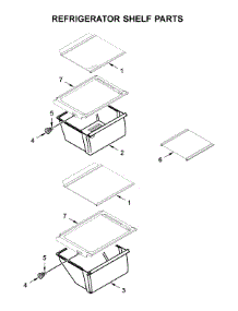 Refrigerator Shelf Parts parts for Whirlpool Side-By-Side Refrigerator WRS315SDHW05 from AppliancePartsPros.com