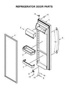 Refrigerator Door Parts parts for Whirlpool Side-By-Side Refrigerator WRS315SDHW05 from AppliancePartsPros.com