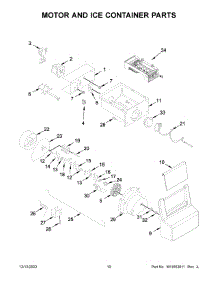 Motor And Ice Container Parts parts for Whirlpool Side-By-Side Refrigerator WRS315SDHW06 from AppliancePartsPros.com