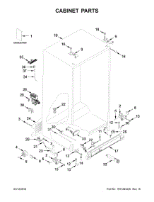 Cabinet Parts parts for Whirlpool Side-By-Side Refrigerator WRS315SDHZ01 from AppliancePartsPros.com