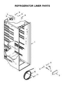Refrigerator Liner Parts parts for Whirlpool Side-By-Side Refrigerator WRS315SDHZ01 from AppliancePartsPros.com