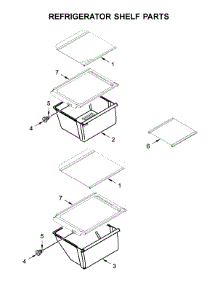 Refrigerator Shelf Parts parts for Whirlpool Side-By-Side Refrigerator WRS315SDHZ01 from AppliancePartsPros.com