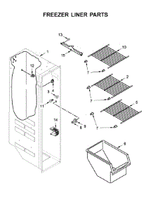 Freezer Liner Parts parts for Whirlpool Side-By-Side Refrigerator WRS315SDHZ01 from AppliancePartsPros.com