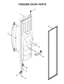 Freezer Door Parts parts for Whirlpool Side-By-Side Refrigerator WRS315SDHZ01 from AppliancePartsPros.com