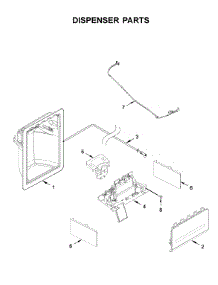 Dispenser Parts parts for Whirlpool Side-By-Side Refrigerator WRS315SDHZ01 from AppliancePartsPros.com