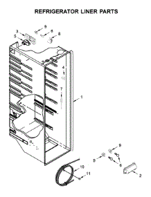Refrigerator Liner Parts parts for Whirlpool Side-By-Side Refrigerator WRS315SDHZ02 from AppliancePartsPros.com