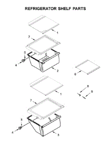 Refrigerator Shelf Parts parts for Whirlpool Side-By-Side Refrigerator WRS315SDHZ02 from AppliancePartsPros.com