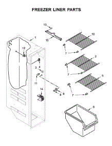 Freezer Liner Parts parts for Whirlpool Side-By-Side Refrigerator WRS315SDHZ02 from AppliancePartsPros.com