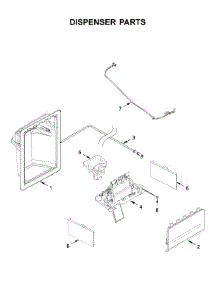 Dispenser Parts parts for Whirlpool Side-By-Side Refrigerator WRS315SDHZ02 from AppliancePartsPros.com