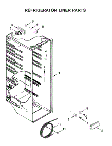 Refrigerator Liner Parts parts for Whirlpool Side-By-Side Refrigerator WRS315SDHZ03 from AppliancePartsPros.com