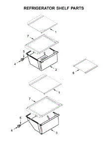 Refrigerator Shelf Parts parts for Whirlpool Side-By-Side Refrigerator WRS315SDHZ03 from AppliancePartsPros.com