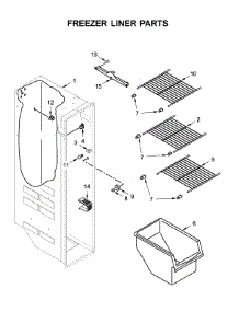 Freezer Liner Parts parts for Whirlpool Side-By-Side Refrigerator WRS315SDHZ03 from AppliancePartsPros.com
