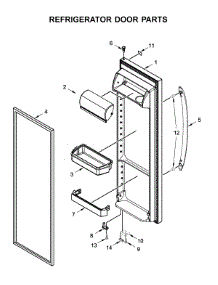 Refrigerator Door Parts parts for Whirlpool Side-By-Side Refrigerator WRS315SDHZ03 from AppliancePartsPros.com
