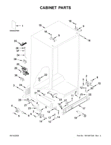 Cabinet Parts parts for Whirlpool Side-By-Side Refrigerator WRS315SDHZ05 from AppliancePartsPros.com