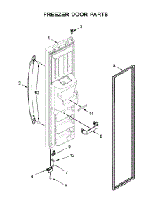 Freezer Door Parts parts for Whirlpool Side-By-Side Refrigerator WRS315SDHZ05 from AppliancePartsPros.com