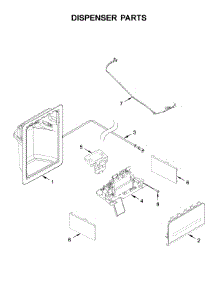 Dispenser Parts parts for Whirlpool Side-By-Side Refrigerator WRS315SDHZ05 from AppliancePartsPros.com