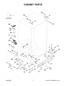 Cabinet Parts parts for Whirlpool Side-By-Side Refrigerator WRS315SDHZ08 from AppliancePartsPros.com
