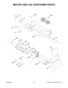 Motor And Ice Container Parts parts for Whirlpool Side-By-Side Refrigerator WRS315SDHZ08 from AppliancePartsPros.com