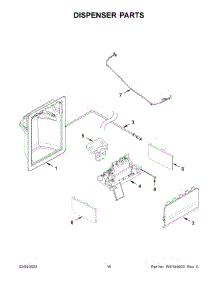 Dispenser Parts parts for Whirlpool Side-By-Side Refrigerator WRS315SDHZ08 from AppliancePartsPros.com
