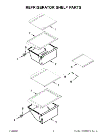 Refrigerator Shelf Parts parts for Whirlpool Side-By-Side Refrigerator WRS315SDHZ0A from AppliancePartsPros.com