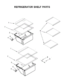 Refrigerator Shelf Parts parts for Whirlpool Side-By-Side Refrigerator WRS315SNHB03 from AppliancePartsPros.com