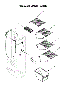 Freezer Liner Parts parts for Whirlpool Side-By-Side Refrigerator WRS315SNHB03 from AppliancePartsPros.com