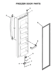 Freezer Door Parts parts for Whirlpool Side-By-Side Refrigerator WRS315SNHB03 from AppliancePartsPros.com