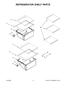 Refrigerator Shelf Parts parts for Whirlpool Side-By-Side Refrigerator WRS315SNHM06 from AppliancePartsPros.com
