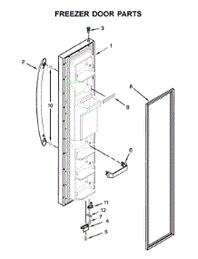 Freezer Door Parts parts for Whirlpool Side-By-Side Refrigerator WRS321SDHB04 from AppliancePartsPros.com