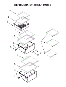 Refrigerator Shelf Parts parts for Whirlpool Side-By-Side Refrigerator WRS321SDHB05 from AppliancePartsPros.com