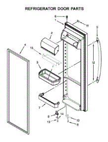 Refrigerator Door Parts parts for Whirlpool Side-By-Side Refrigerator WRS321SDHB05 from AppliancePartsPros.com