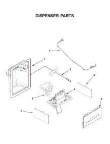 Dispenser Parts parts for Whirlpool Side-By-Side Refrigerator WRS321SDHB05 from AppliancePartsPros.com