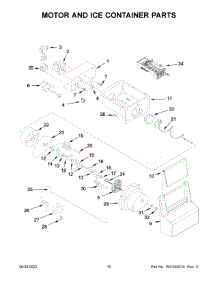 Motor And Ice Container Parts parts for Whirlpool Refrigerator WRS321SDHB08 from AppliancePartsPros.com