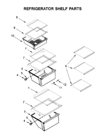 Refrigerator Shelf Parts parts for Whirlpool Side-By-Side Refrigerator WRS321SDHV04 from AppliancePartsPros.com