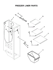 Freezer Liner Parts parts for Whirlpool Side-By-Side Refrigerator WRS321SDHV04 from AppliancePartsPros.com