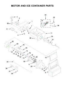 Motor And Ice Container Parts parts for Whirlpool Side-By-Side Refrigerator WRS321SDHV04 from AppliancePartsPros.com