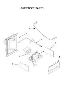 Dispenser Parts parts for Whirlpool Side-By-Side Refrigerator WRS321SDHV04 from AppliancePartsPros.com