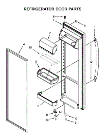 Refrigerator Door Parts parts for Whirlpool Side-By-Side Refrigerator WRS321SDHW04 from AppliancePartsPros.com