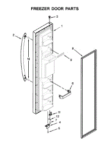 Freezer Door Parts parts for Whirlpool Side-By-Side Refrigerator WRS321SDHW05 from AppliancePartsPros.com