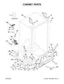 Cabinet Parts parts for Whirlpool Side-By-Side Refrigerator WRS325SDHB04 from AppliancePartsPros.com